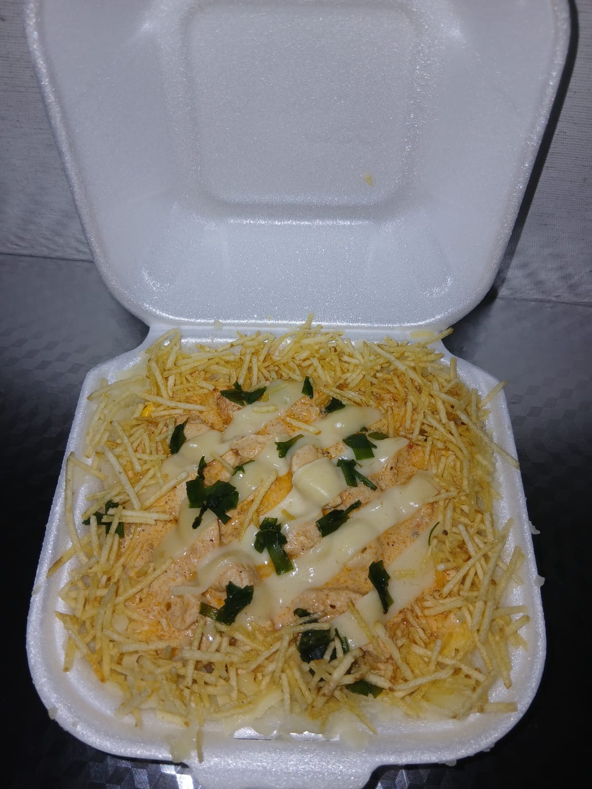 Batata Recheada Strogonoff de Frango