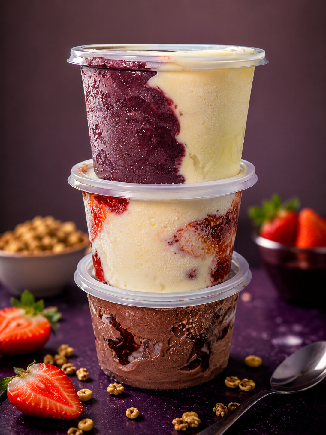 Morango sensação(SORVETES 1L)
